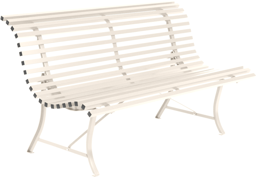 Outdoor Park Bench - Fermob - Louisiane Bench 150 Cm, Cotton White (900x900), Png Download