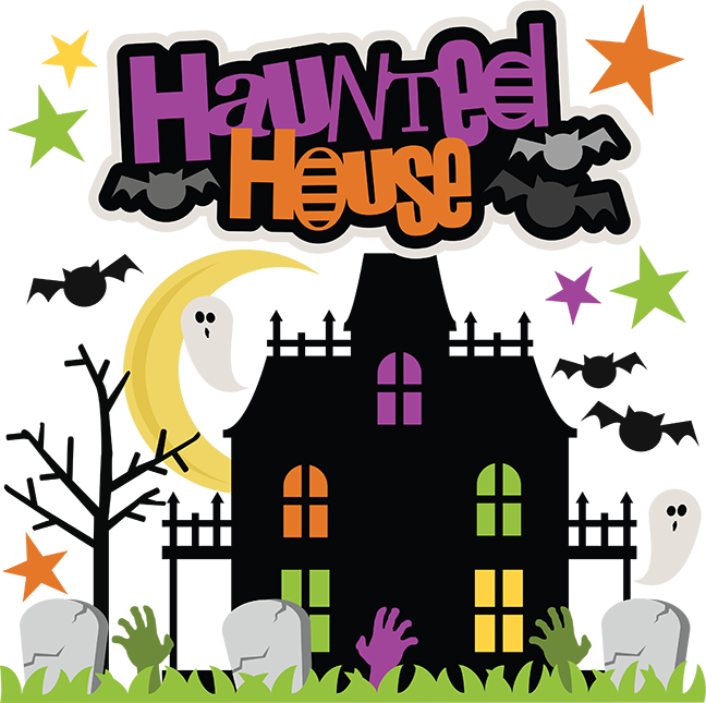 Haunted House Svg Cut File Haunted House Svg File Haunted - Halloween Misskate Clip Art (648x645), Png Download