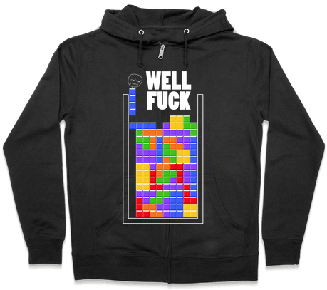 Tetris Zip Hoodie - Halloween Gives Me The Real Big Frighten Hoodie: Funny (484x484), Png Download