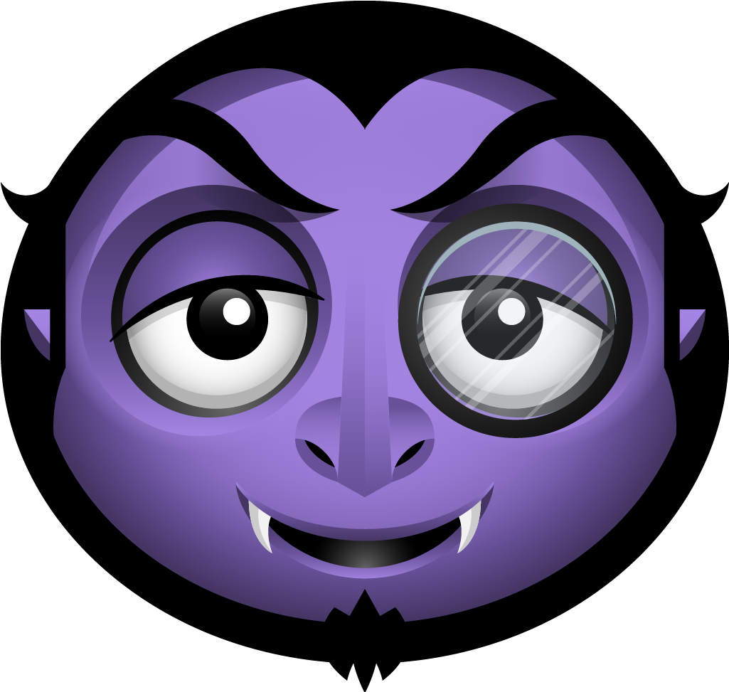 Clip Library Library Dracula Clipart Dracula Face - Emoji De Halloween Png (1024x1024), Png Download