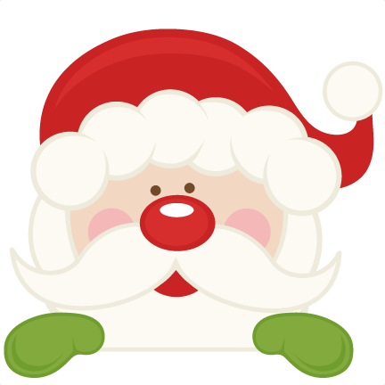 Peeking Santa Svg Scrapbook Cut File Cute Clipart Files - Peeking Santa Png (432x432), Png Download