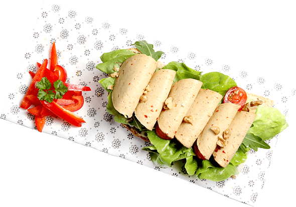 Red Pepper Vegan Cold Cut - Chả Lụa (590x413), Png Download