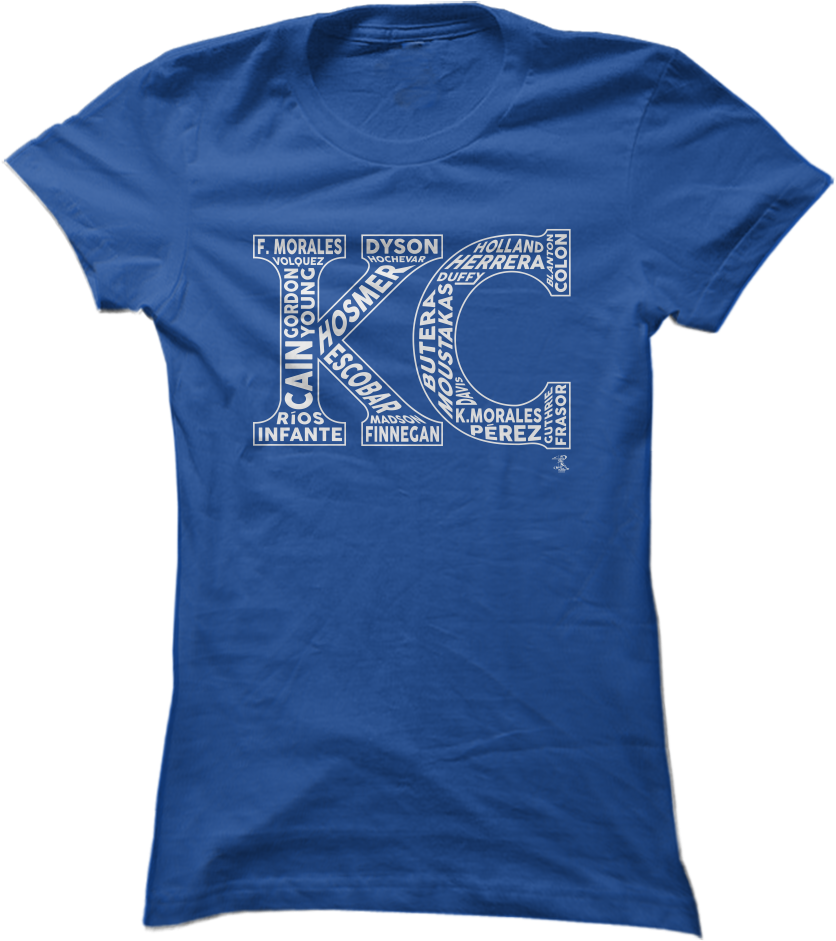 Kc Spelled With All My Favorite Royals' Names <3 - Wordpress T Shirt (900x1089), Png Download