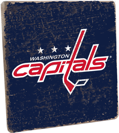 Washington Capitals Vintage Square - Washington Capitals Hockey Puck (600x600), Png Download