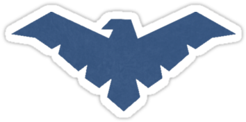 By Kkford14 Sep 18, 2014 View Original - Young Justice Nightwing Symbol (375x360), Png Download