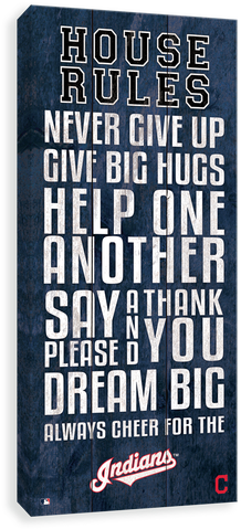 Cleveland Indians House Rules - Los Canvases By Scoreart - Los Angeles Dodgers House (500x500), Png Download