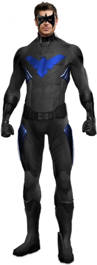 Zac Efron Nightwing - Spiderman Figpin (862x927), Png Download