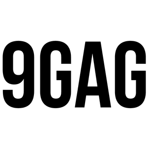 9gag-logo - 9gag Black On White (670x315), Png Download