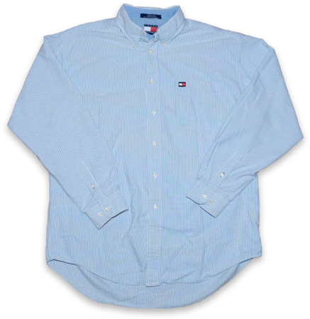 Vintage Tommy Hilfiger Button Down Striped Shirt - Shirt (480x480), Png Download