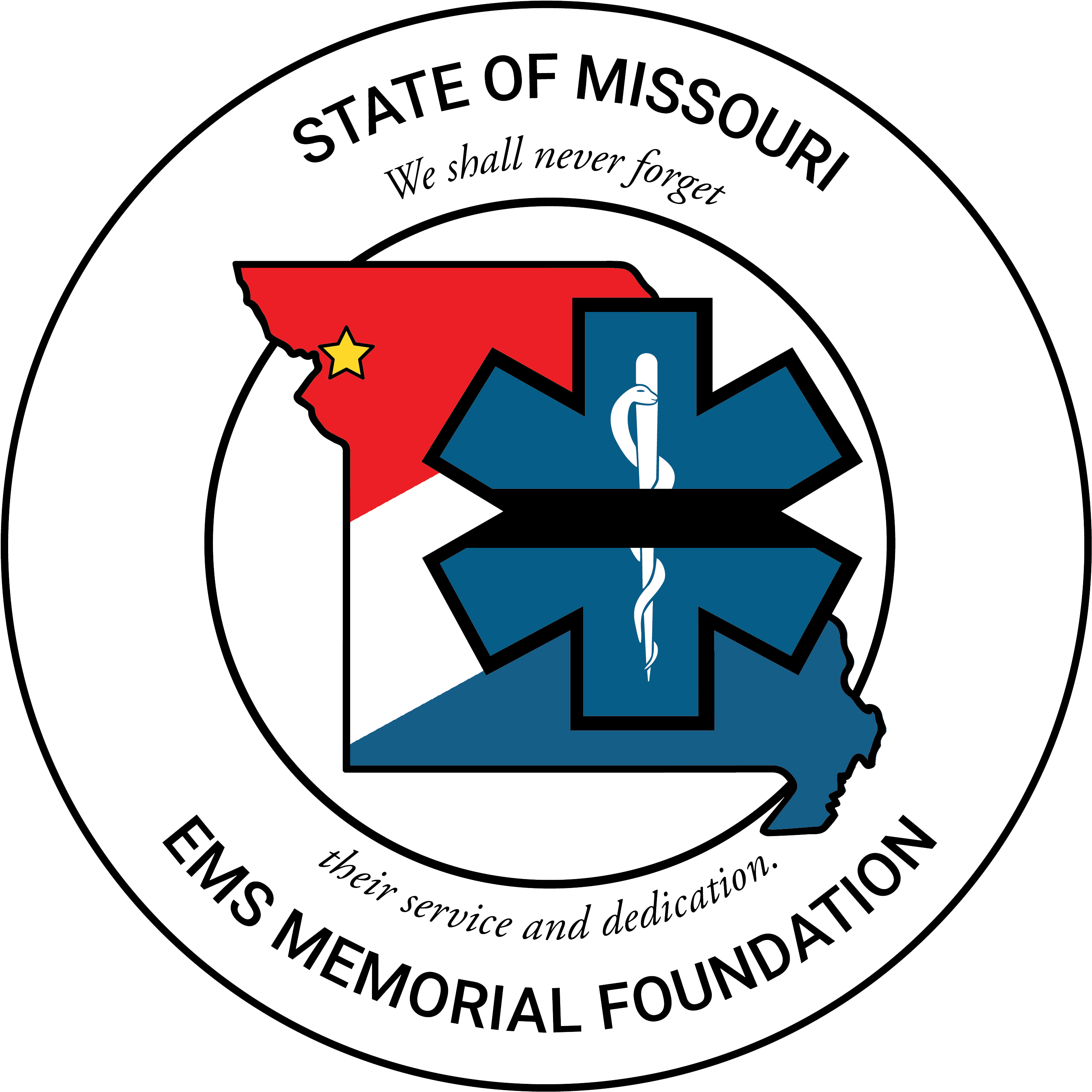 A Memorial To Honor Fallen Emergency Medical Service - Missouri (3300x3238), Png Download