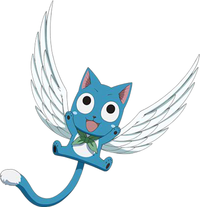 Happy From Fairy Tail (408x421), Png Download