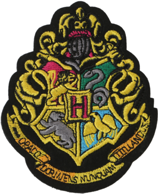 Embroidered Patches Hogwarts (422x480), Png Download