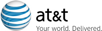 Att Logo - At&t Logo Png White (556x239), Png Download