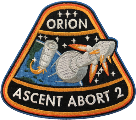 Orion Aa-2 Orion Ascent Abort 2 Mission Patch - Nasa (439x385), Png Download