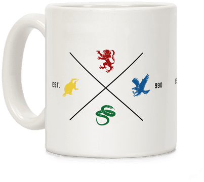 Hogwarts Minimal Crest Coffee Mug - Mug (484x484), Png Download