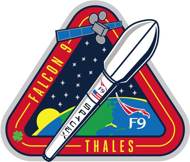 Another Spacex Falcon 9 Set To Launch Monday - Falcon 9 Mission Patches (640x544), Png Download