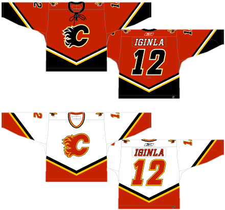 While They're Not Necessarily Perfect, They're The - Calgary Flames Jersey 2004 (462x440), Png Download