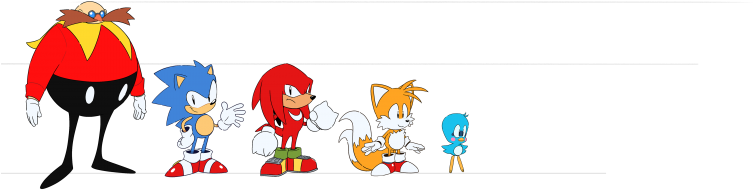 Sonic Mania Adventures Character Sizing Sheet - Sonic Mania Adventures Eggman (768x466), Png Download