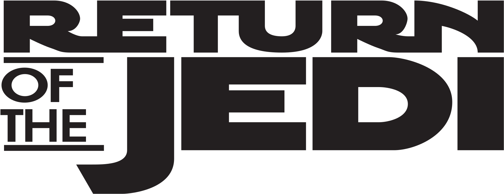 Star Wars Episode Vi - Star Wars Return Of The Jedi Logo (1200x460), Png Download