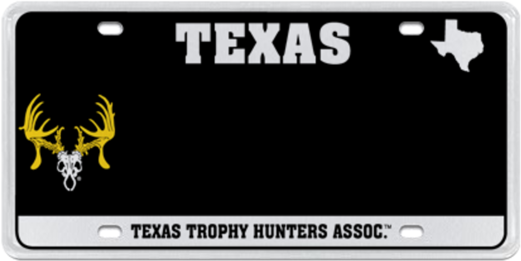 Texas Trophy Hunters License Plate (1080x539), Png Download