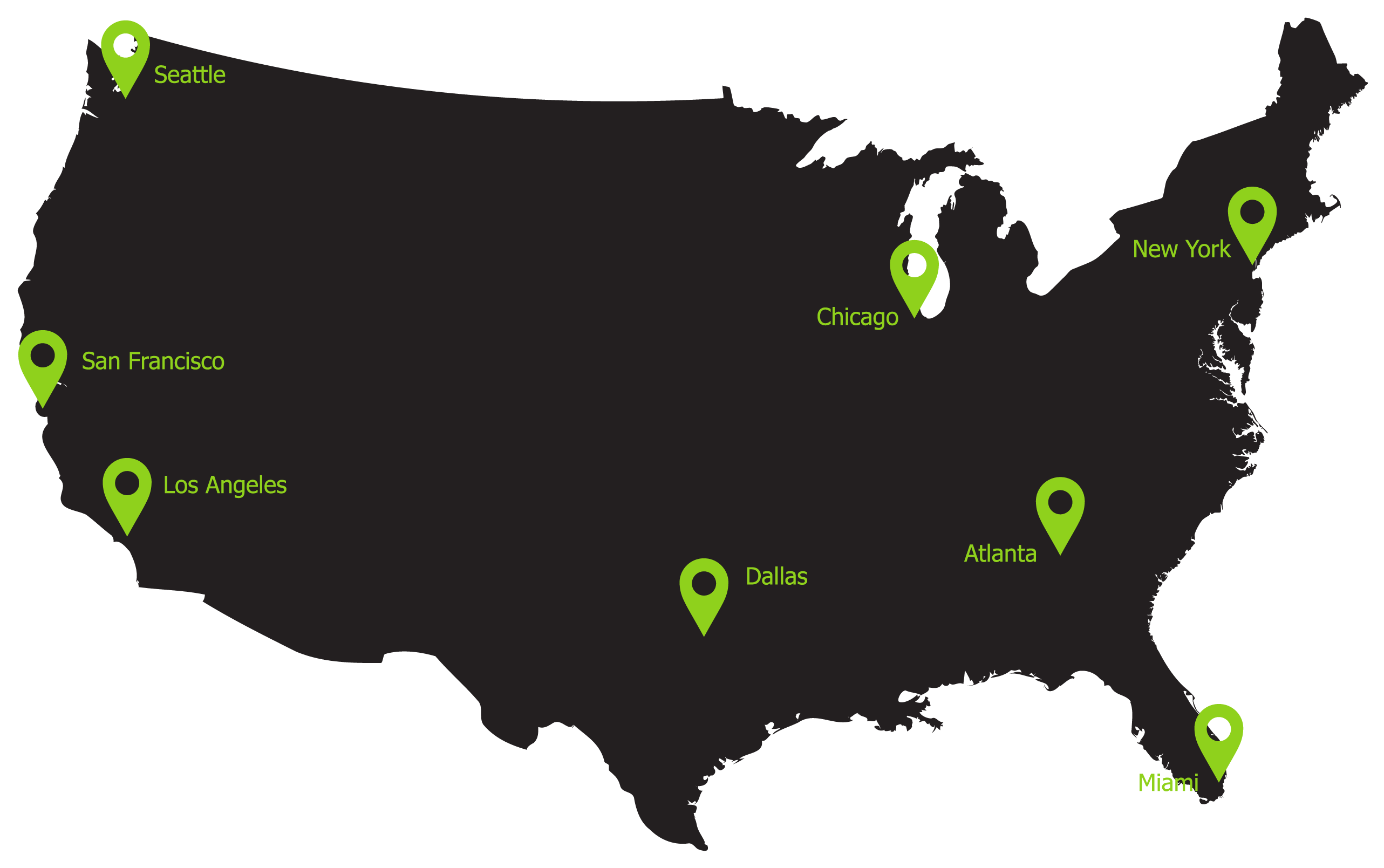 Standings - Blue Map Of Usa (2571x1646), Png Download