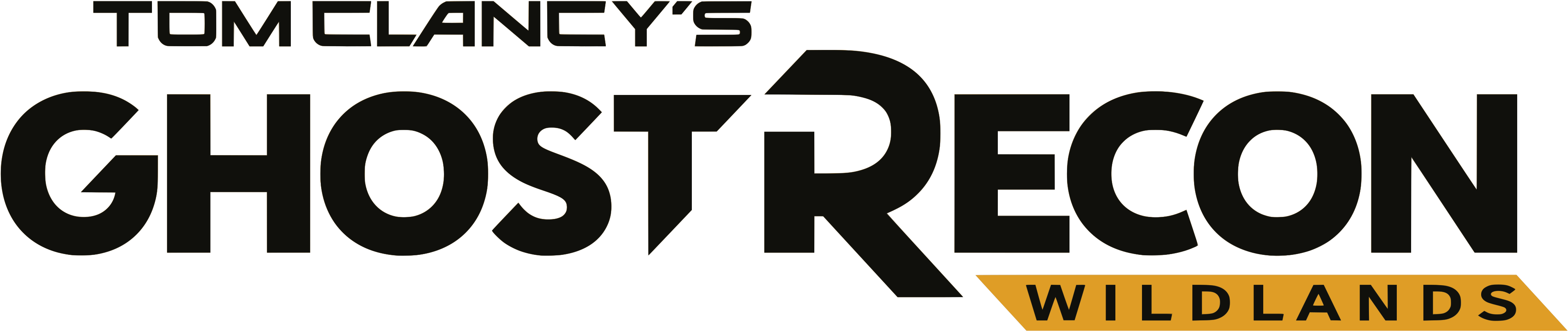 Logo Tom Clancy's Ghost Recon Wildlands - Tom Clancy's Ghost Recon Logo (3855x842), Png Download