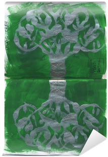 Sketchbook Hand Painted In Watercolors Yggdrasil Celtic - Illustration (400x400), Png Download