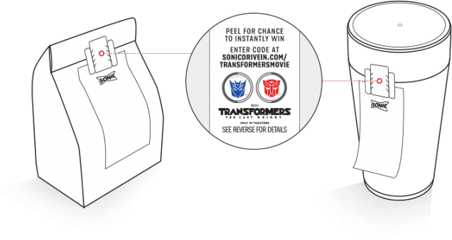 Code From Your Sonic Receipt Sticker - Sonic Drive In Transformers Movie (658x378), Png Download