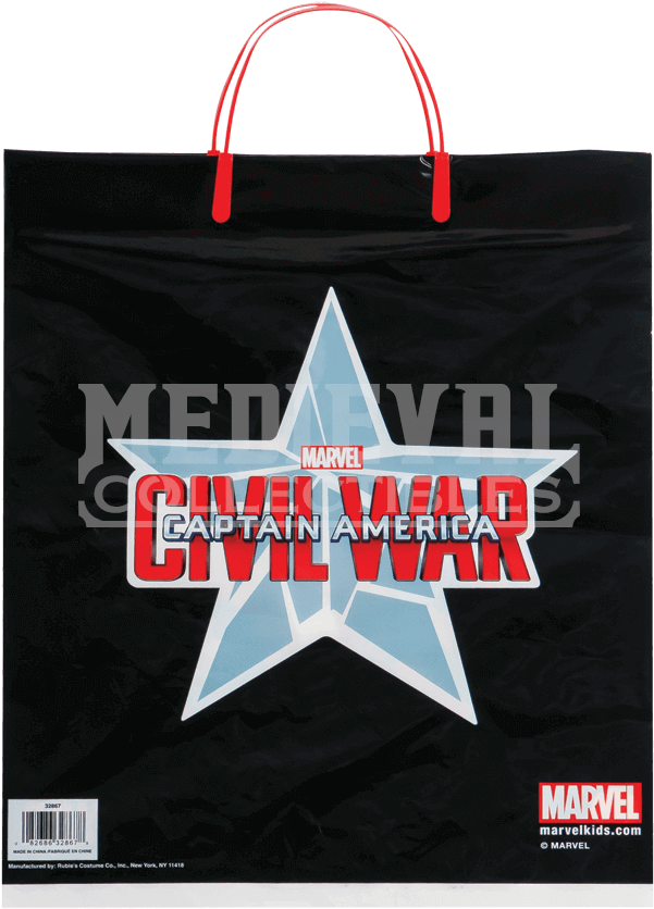 Marvel Civil War Trick Or Treat Bag - Rubie's Costume Captain America: Civil War Captain (850x850), Png Download