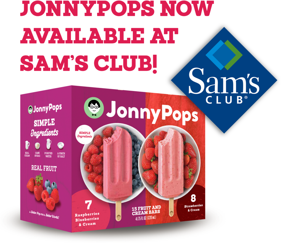 Sams Website - Jonny Pops Ice Cream (1000x871), Png Download