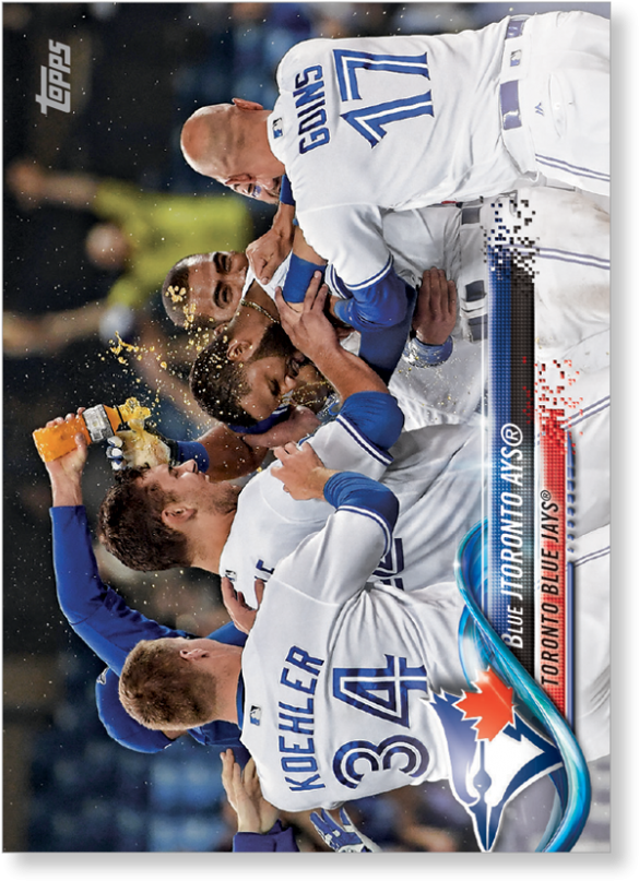 2018 Topps Baseball Series 2 Toronto - Huddle (1440x975), Png Download
