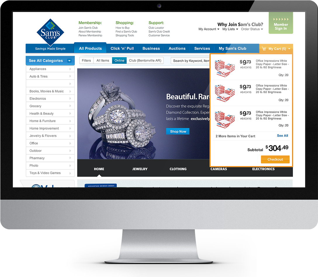 Sam's Club Website - Virtuemart Template Free Responsive (1170x950), Png Download