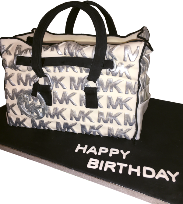 Michael Kors Purse Cake With Hand Painted Details - Happy Birthday Michael Kors Purse Cake (600x700), Png Download