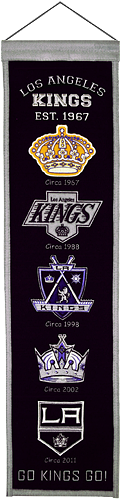 Los Angeles Kings 8" X 32" Embroidered Wool Heritage (500x500), Png Download