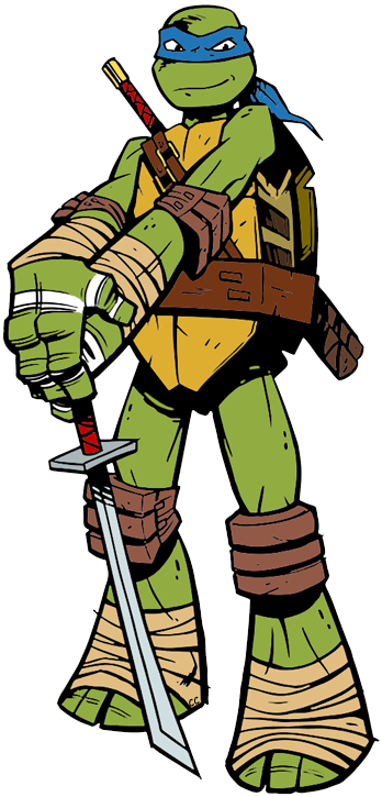 They Are Meant Strictly For Non-profit Use - Teenage Mutant Ninja Turtles Clipart Png (348x725), Png Download