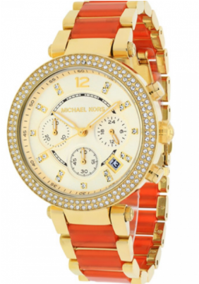 Michael Kors Hartman Mk6139 Champagne Dial Two-tone - Michael Kors Watches Women's The Slim Two-tone Ss Gold-tone (400x400), Png Download