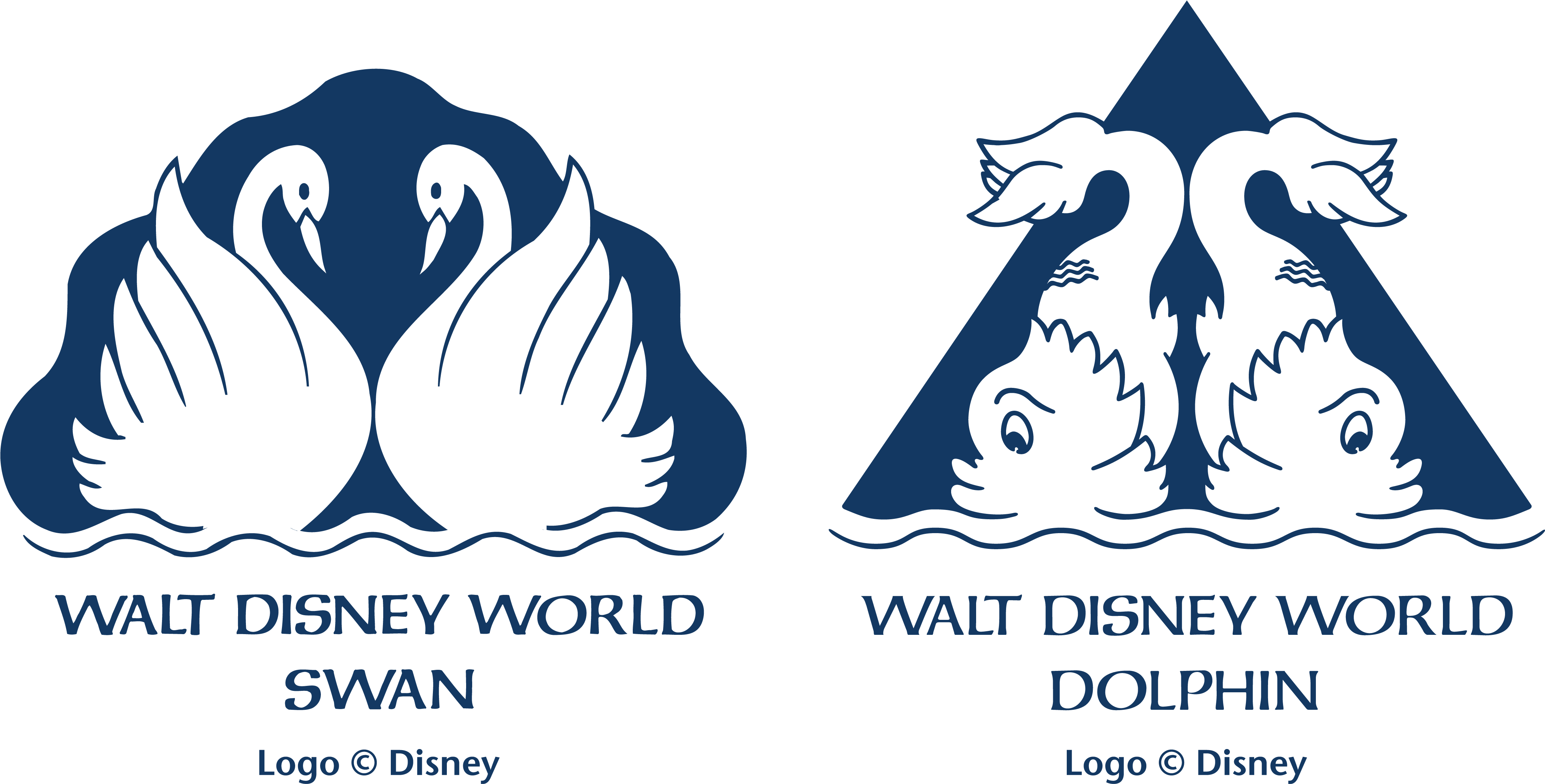 Logo Darkblue - Walt Disney World Swan And Dolphin Resort Logo (1082x549), Png Download