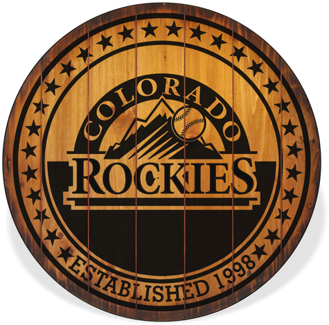 Colorado Rockies Barrel Top Sign - Colorado Rockies 12" Vinyl Magnet (498x476), Png Download