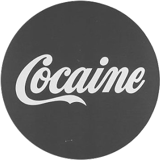 Black Sticker - Enjoy Cocaine (428x344), Png Download