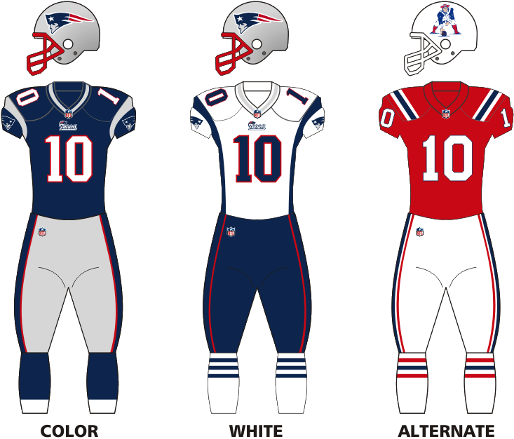 New England Patriots - New England Patriots Uniform (1100x651), Png Download