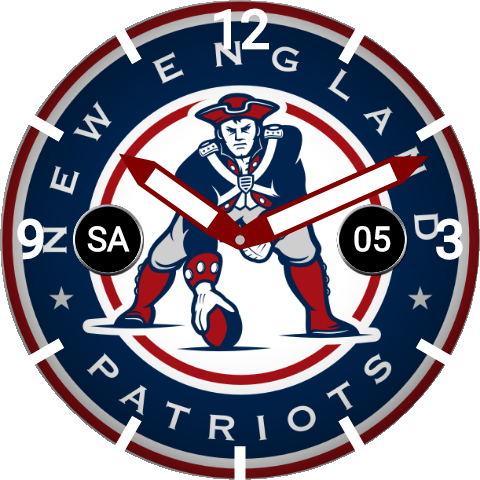 New England Patriots - Cool New England Patriots Round Metal Watch (480x480), Png Download