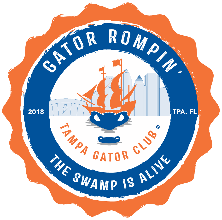 Tgc Gator Rompin Logo Orange Web - Tampa Gator Club (926x917), Png Download