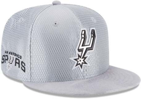 Men's San Antonio Spurs New Era Silver 2017 Official - San Antonio Spurs New Era 2017 Nba (600x345), Png Download