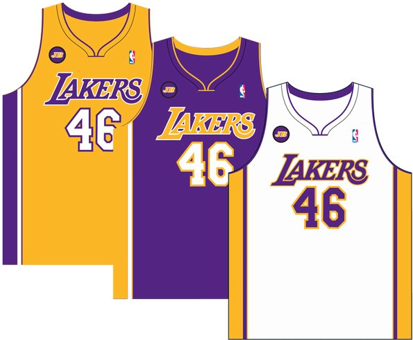 The Jb Patch Will Be Placed On The Right Side Of The - Uniforme Los Angeles Lakers (599x498), Png Download