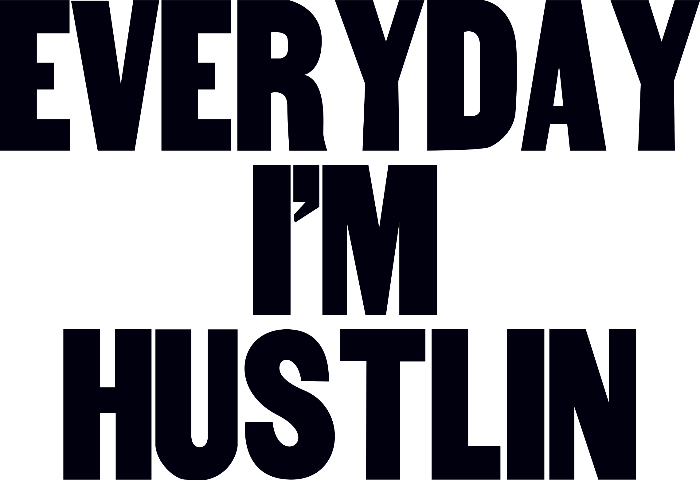 Tattly Everyday I M Hustlin Arianna Orland 00 V=1531752819 - Everyday I M Hustlin (3000x3000), Png Download