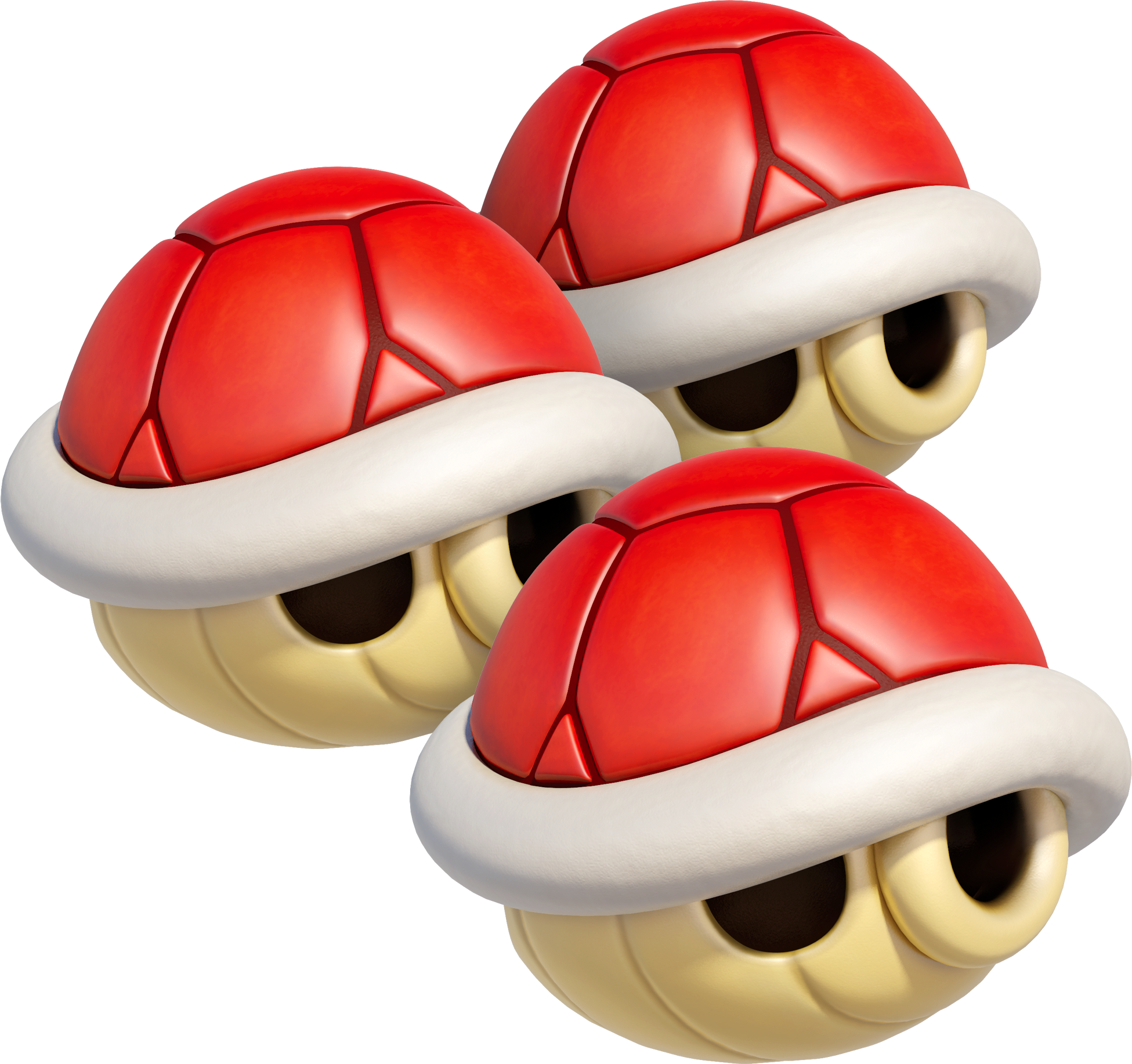 “mario Kart 8 Deluxe” Review - Mario Kart Triple Red Shell (1951x1834), Png Download