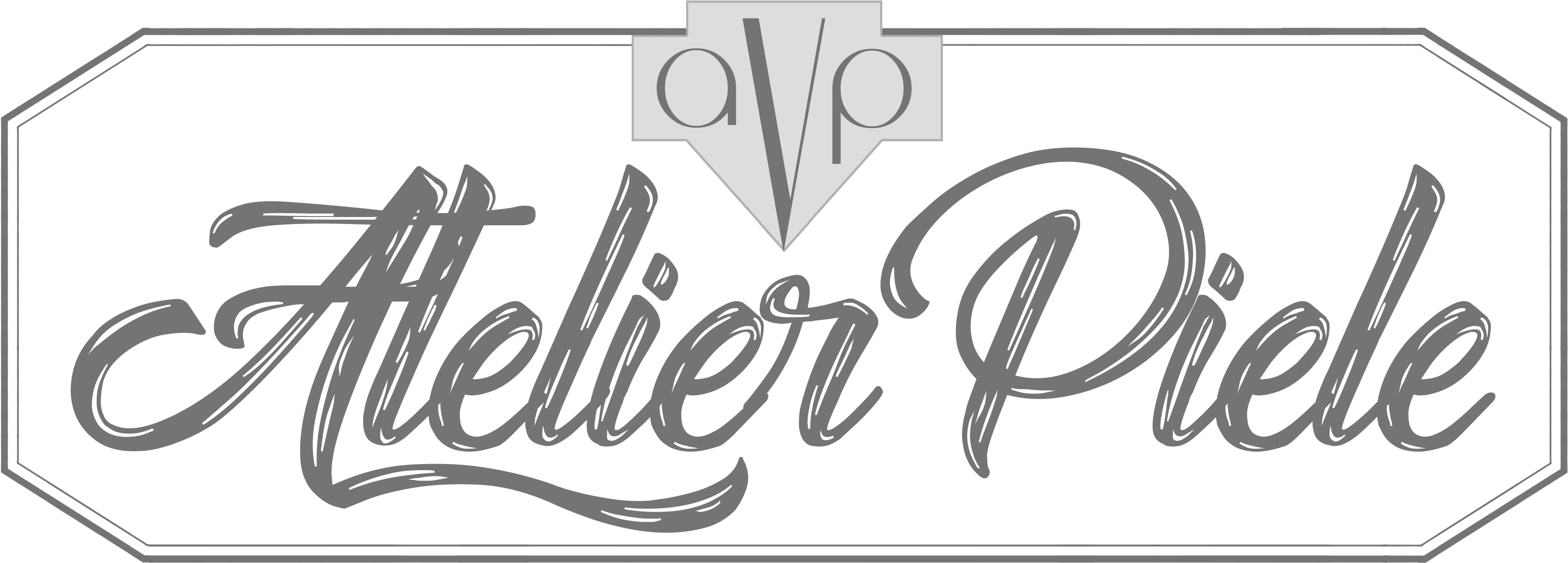 04 Mai Vintage Logo Atelier Posete Ok Black Large - Logo (3655x1362), Png Download