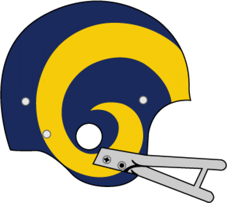 Los Angeles Rams Iron On Transfers For Jerseys - Rams White Horns Helmet (750x930), Png Download