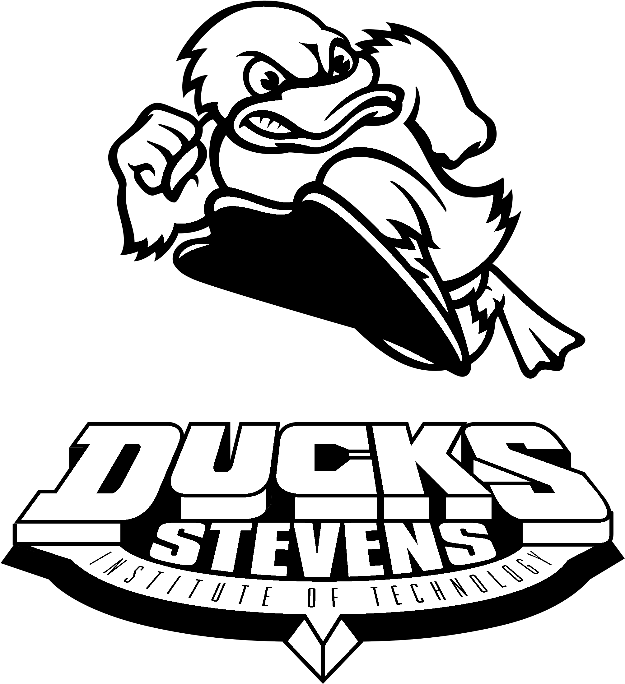 Oregon Ducks Black And White Logo - Logo Ducks (2400x2400), Png Download