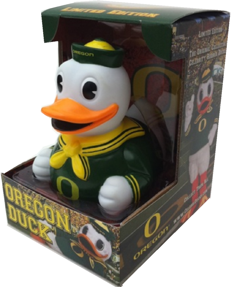 Celebriducks- Oregon Duck - Celebriducks University Of Oregon Duck Mascot Rubber (857x1024), Png Download